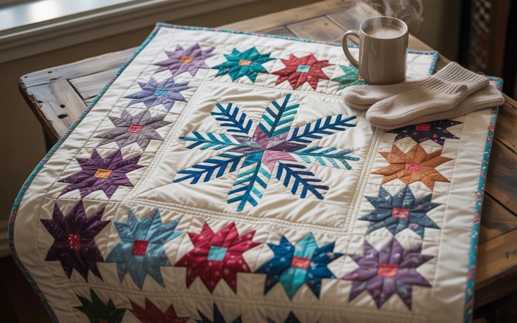 easy snowflake day quilt